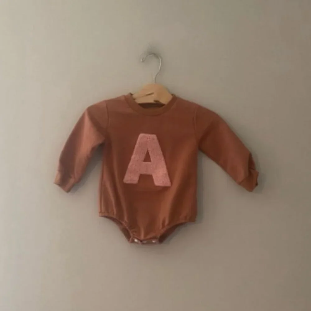 $12 ADD ON romper 6-9M Monogram Monogrammed‎ A Romper Letter Personalized Zara